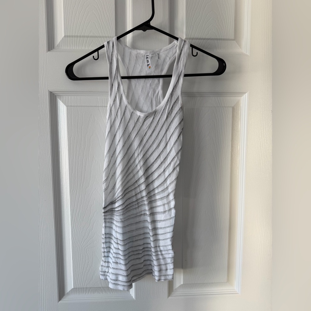 L.A.M.B lightweight stretchy ribbed  Tank Top